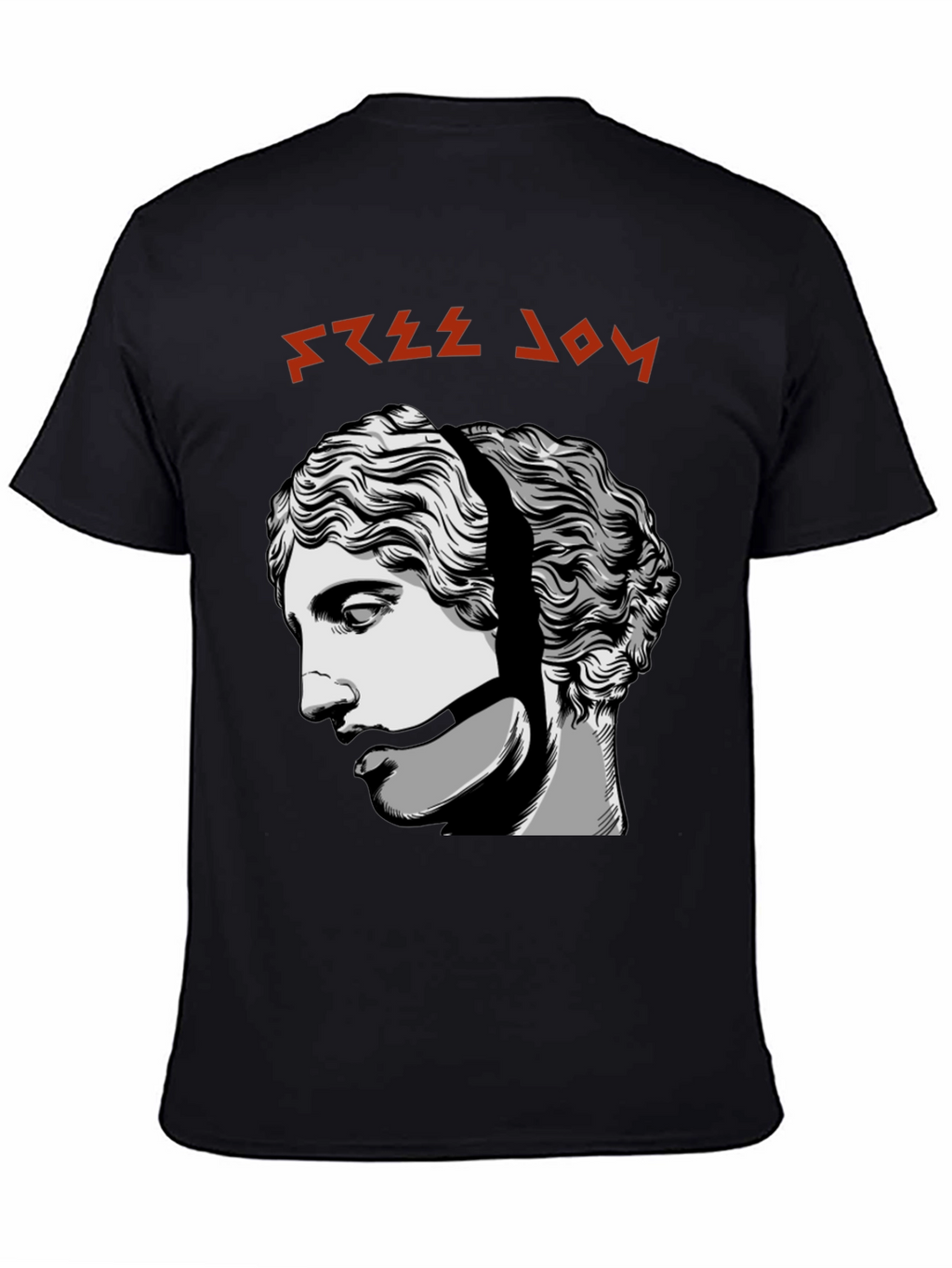 Free Joy Graphic Tee - Black Cotton T-Shirt