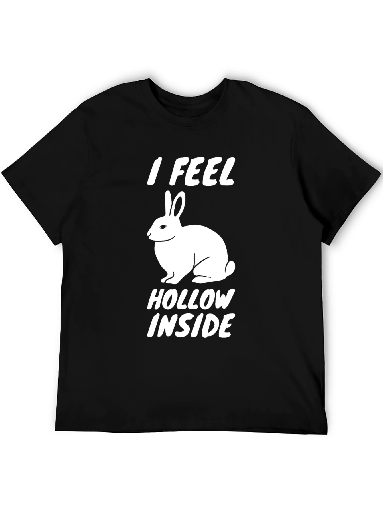 I Feel Hollow Inside Funny Rabbit Graphic Tee