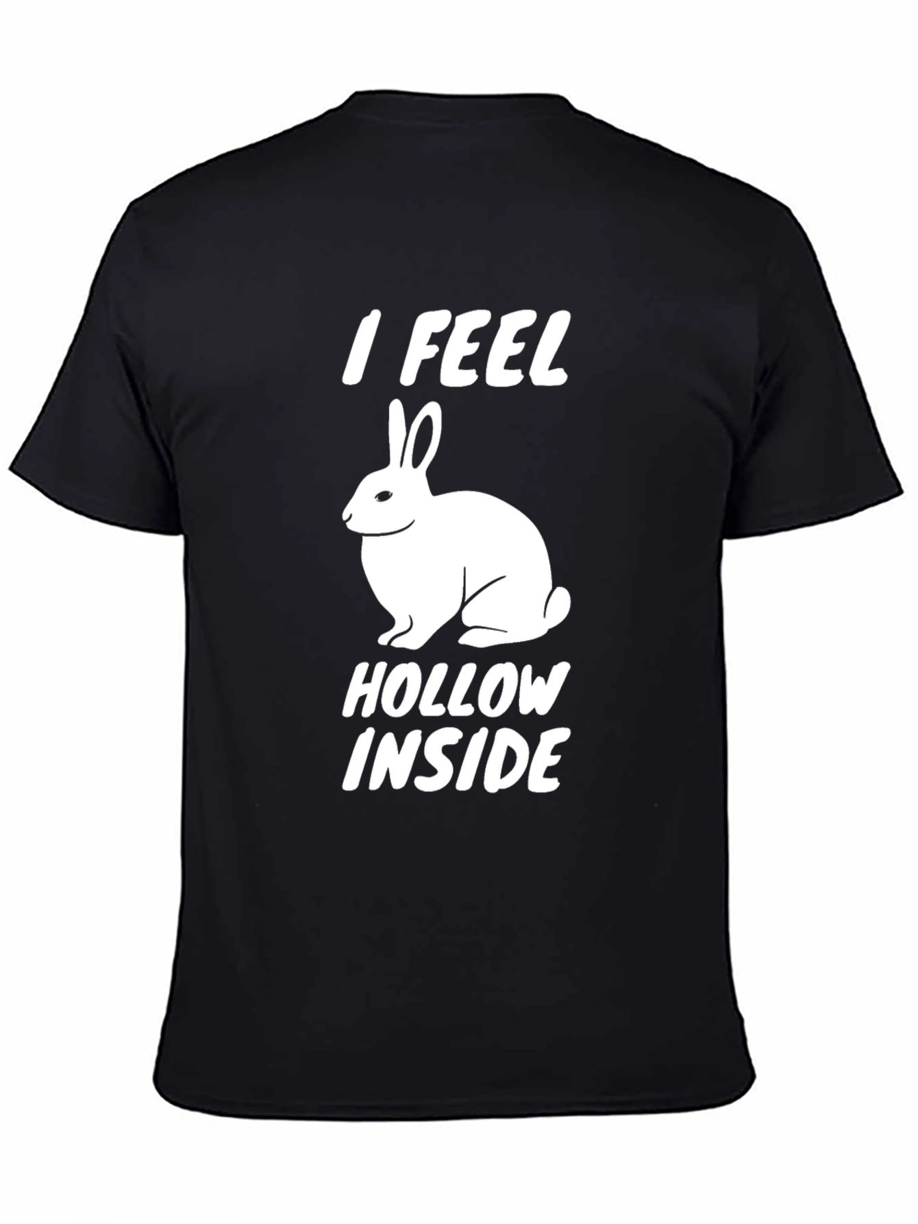 I Feel Hollow Inside Funny Rabbit Graphic Tee