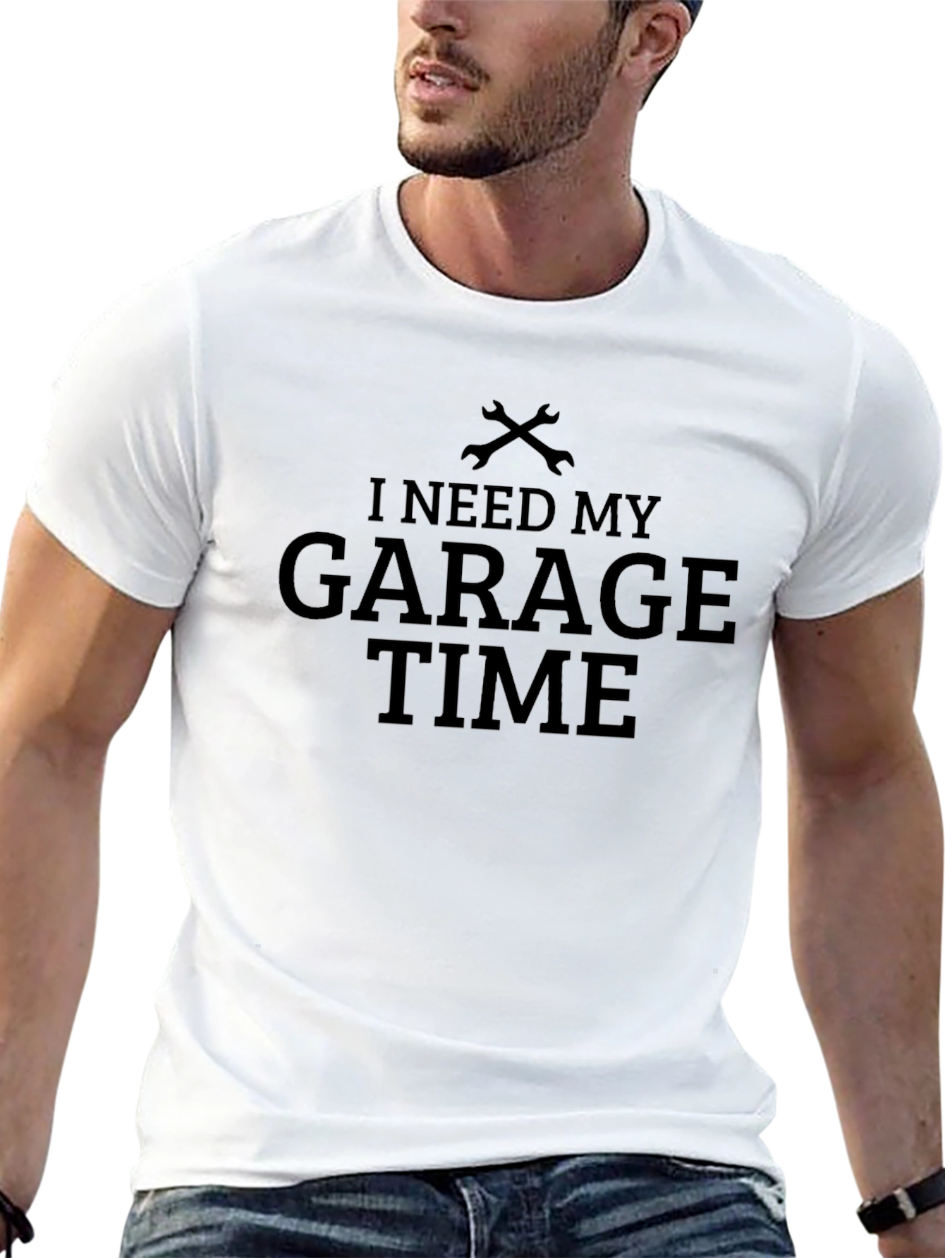 I Need My Garage Time Black T-Shirt