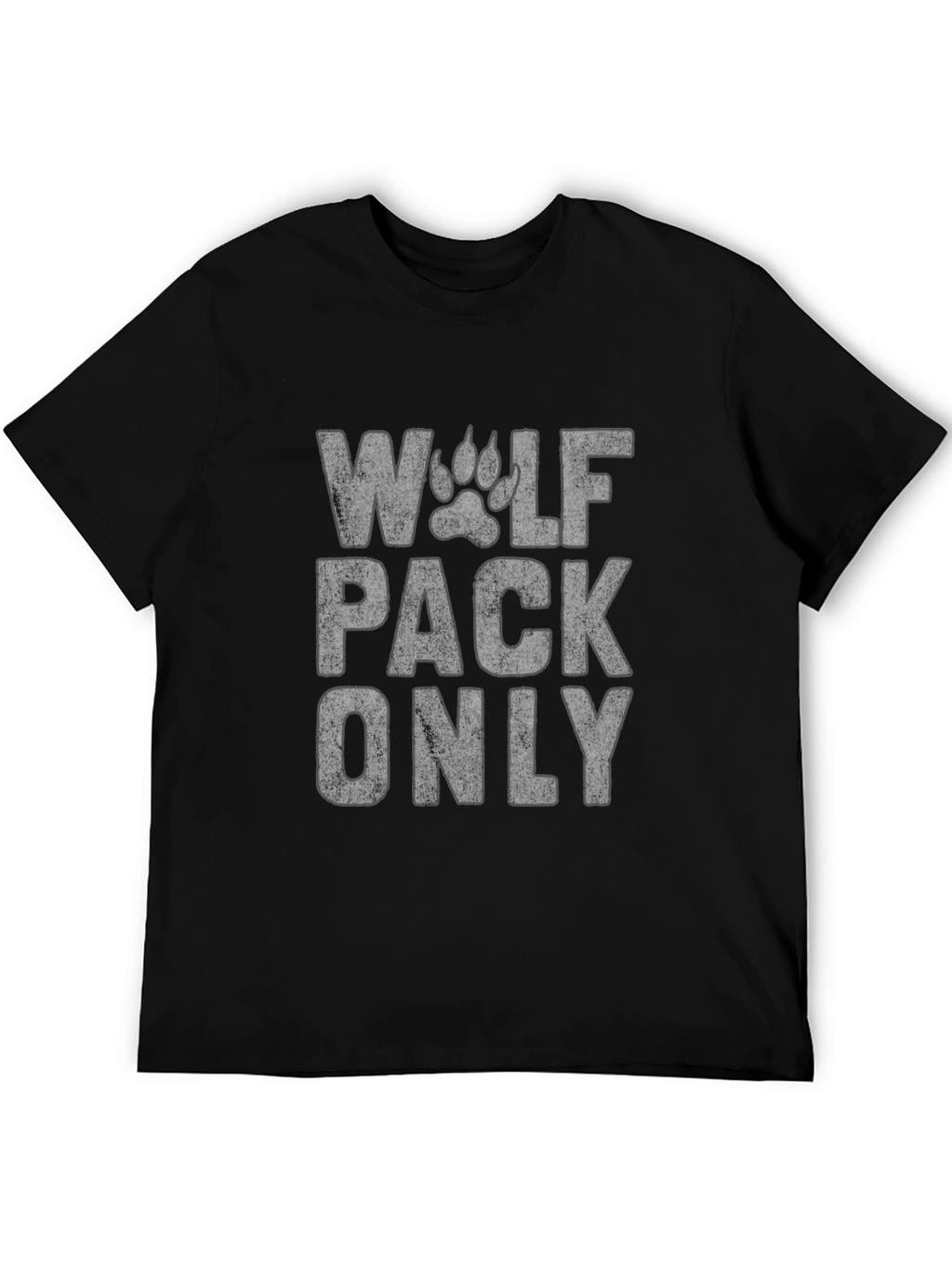 Wolf Pack Only Graphic T-Shirt - Black