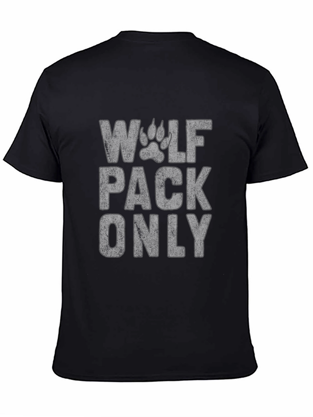 Wolf Pack Only Graphic T-Shirt - Black