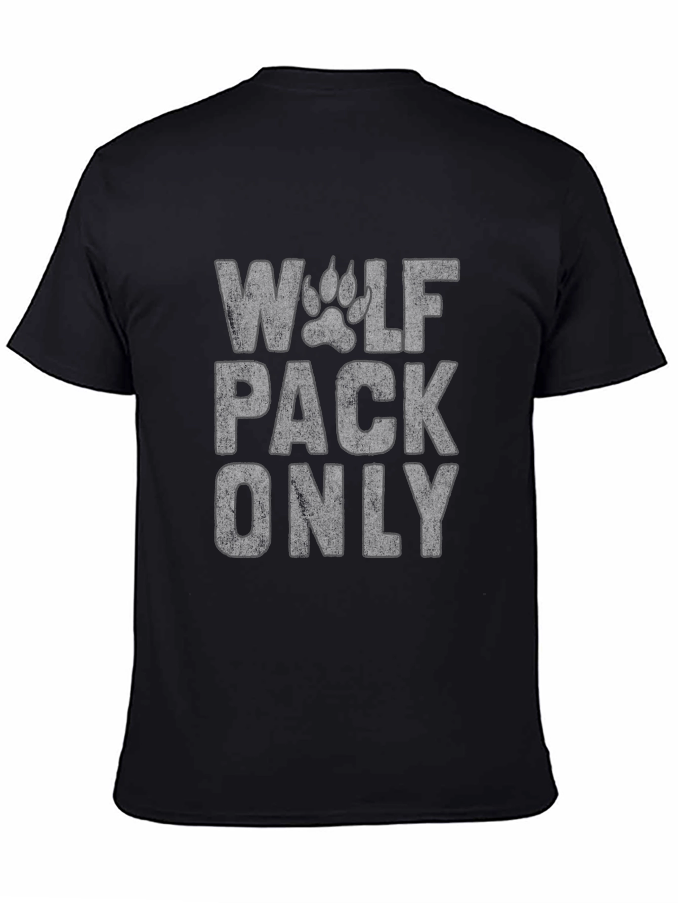 Wolf Pack Only Graphic T-Shirt - Black
