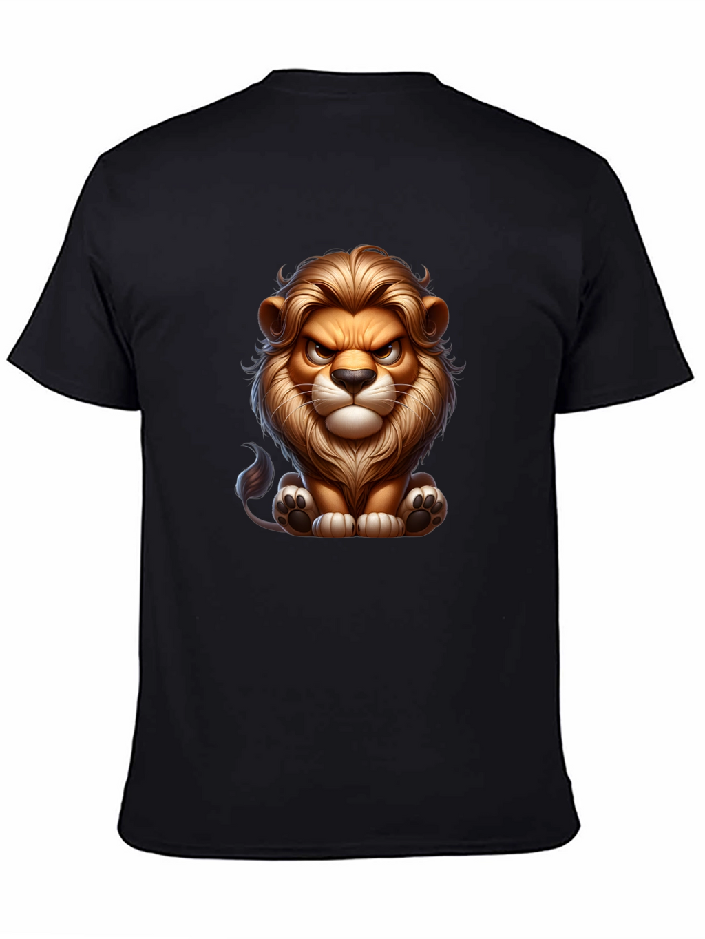Cartoon Lion Graphic Tee - Cool Animal Design