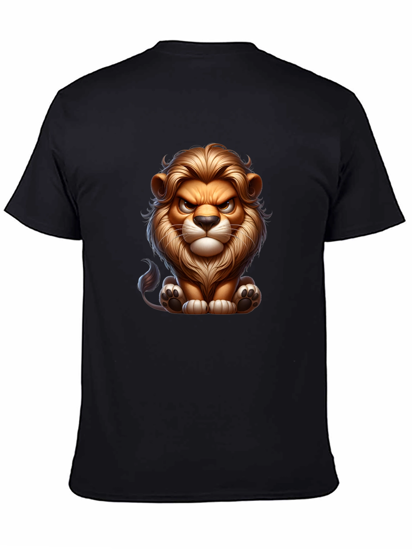 Cartoon Lion Graphic Tee - Cool Animal Design