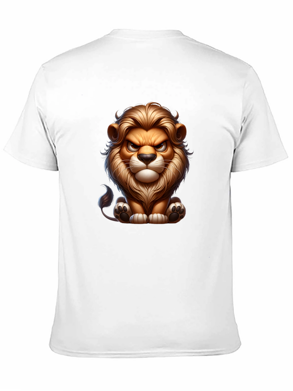 Cartoon Lion Graphic Tee - Cool Animal Design
