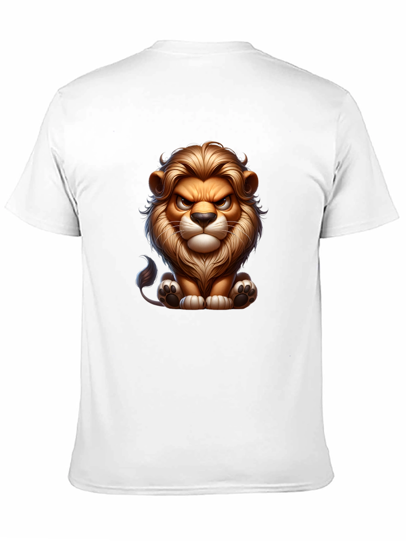 Cartoon Lion Graphic Tee - Cool Animal Design