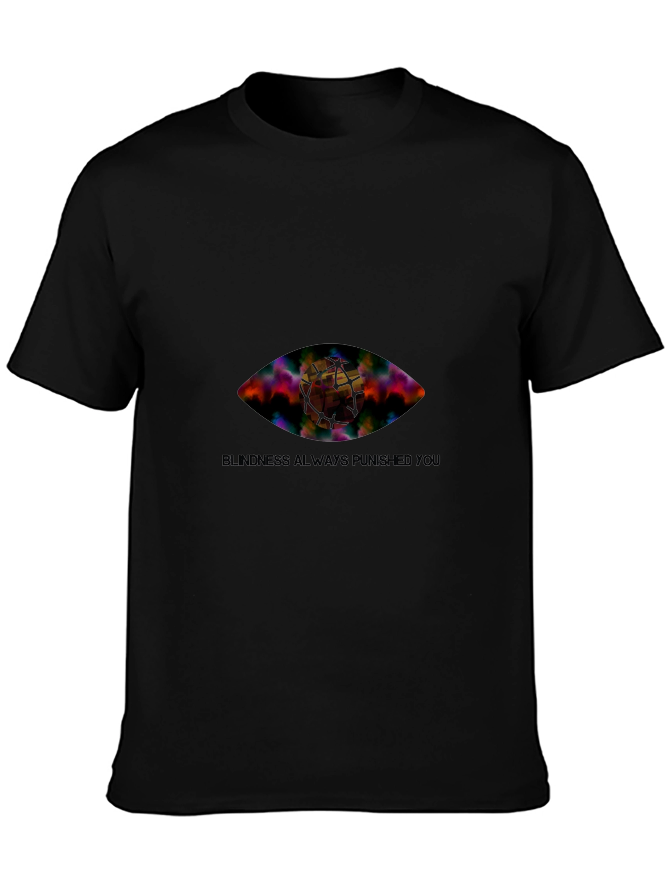 Eye Graphic Black T-Shirt - Blindness Punished You