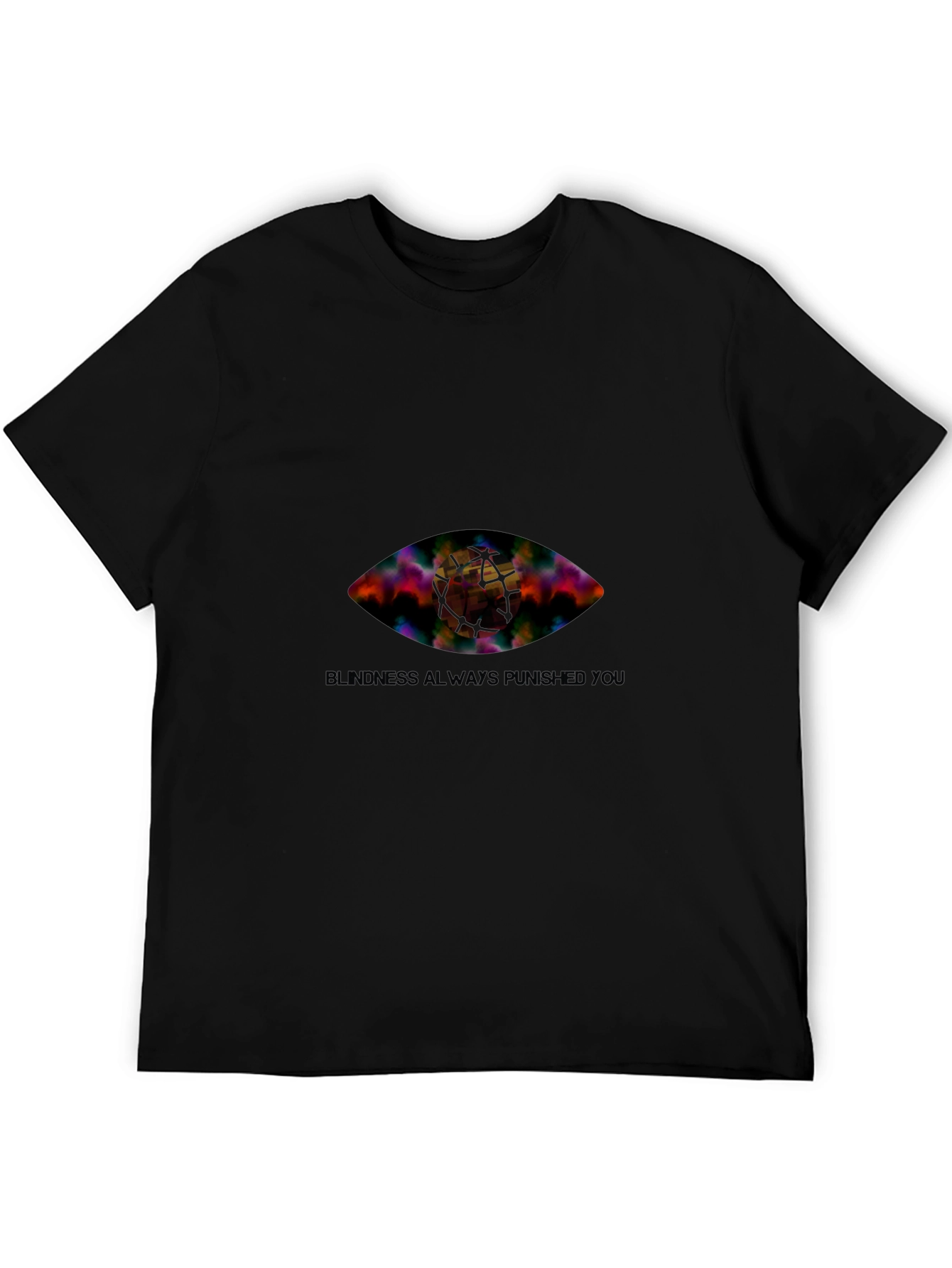 Eye Graphic Black T-Shirt - Blindness Punished You