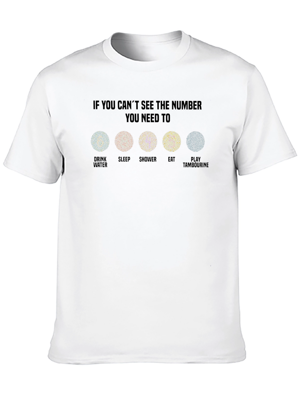 Funny Ishihara Test T-Shirt Health Humor Tee