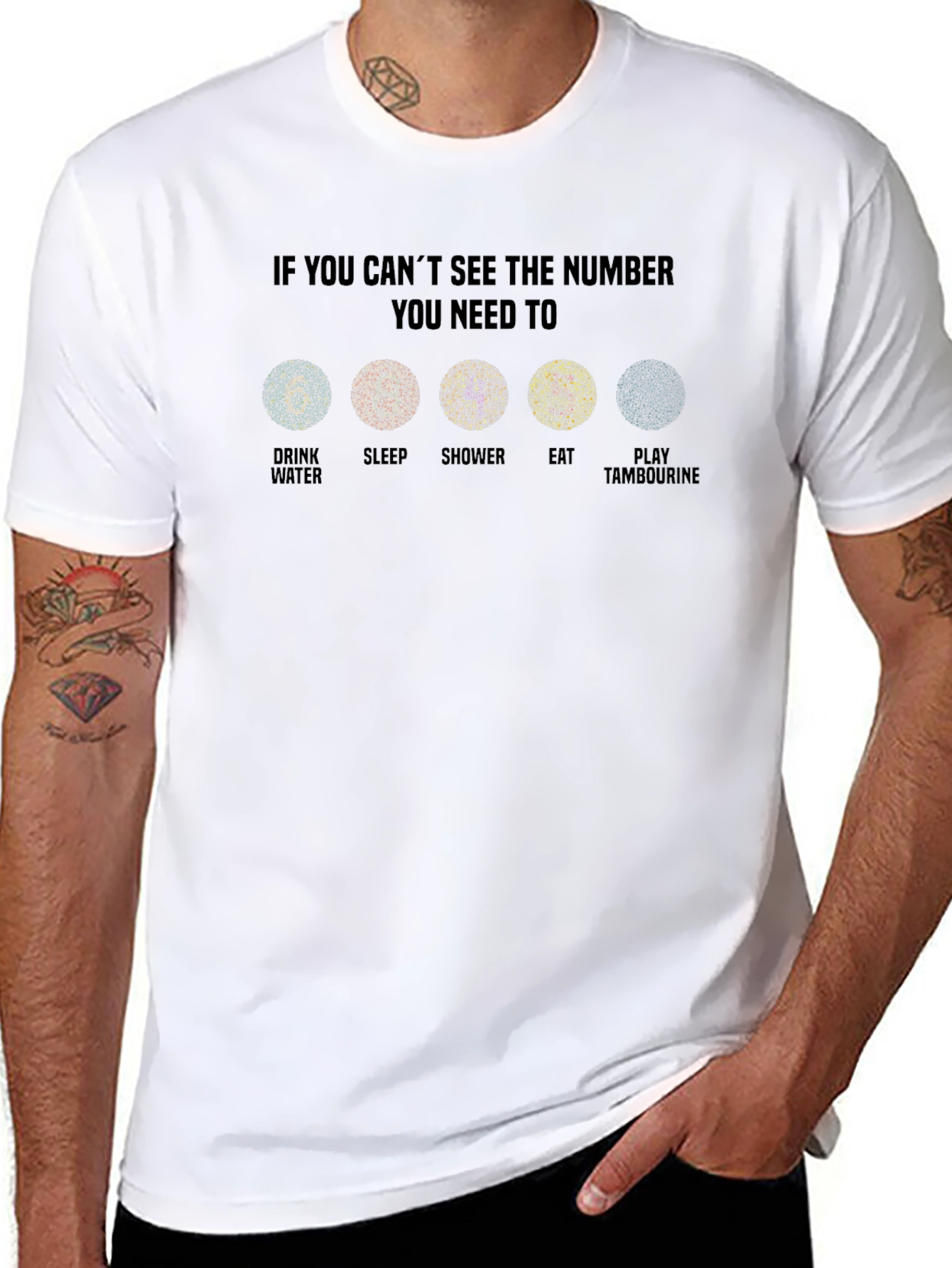 Funny Ishihara Test T-Shirt Health Humor Tee