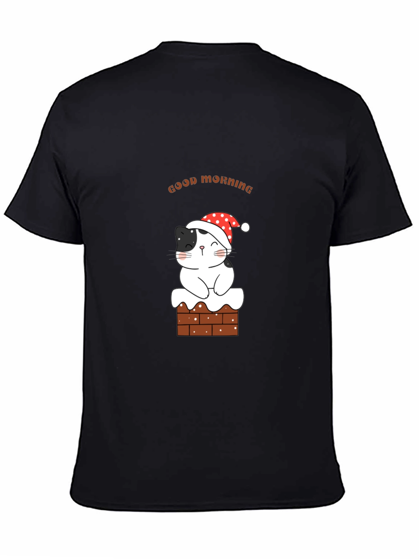 Festive Cat Good Morning Graphic Tee