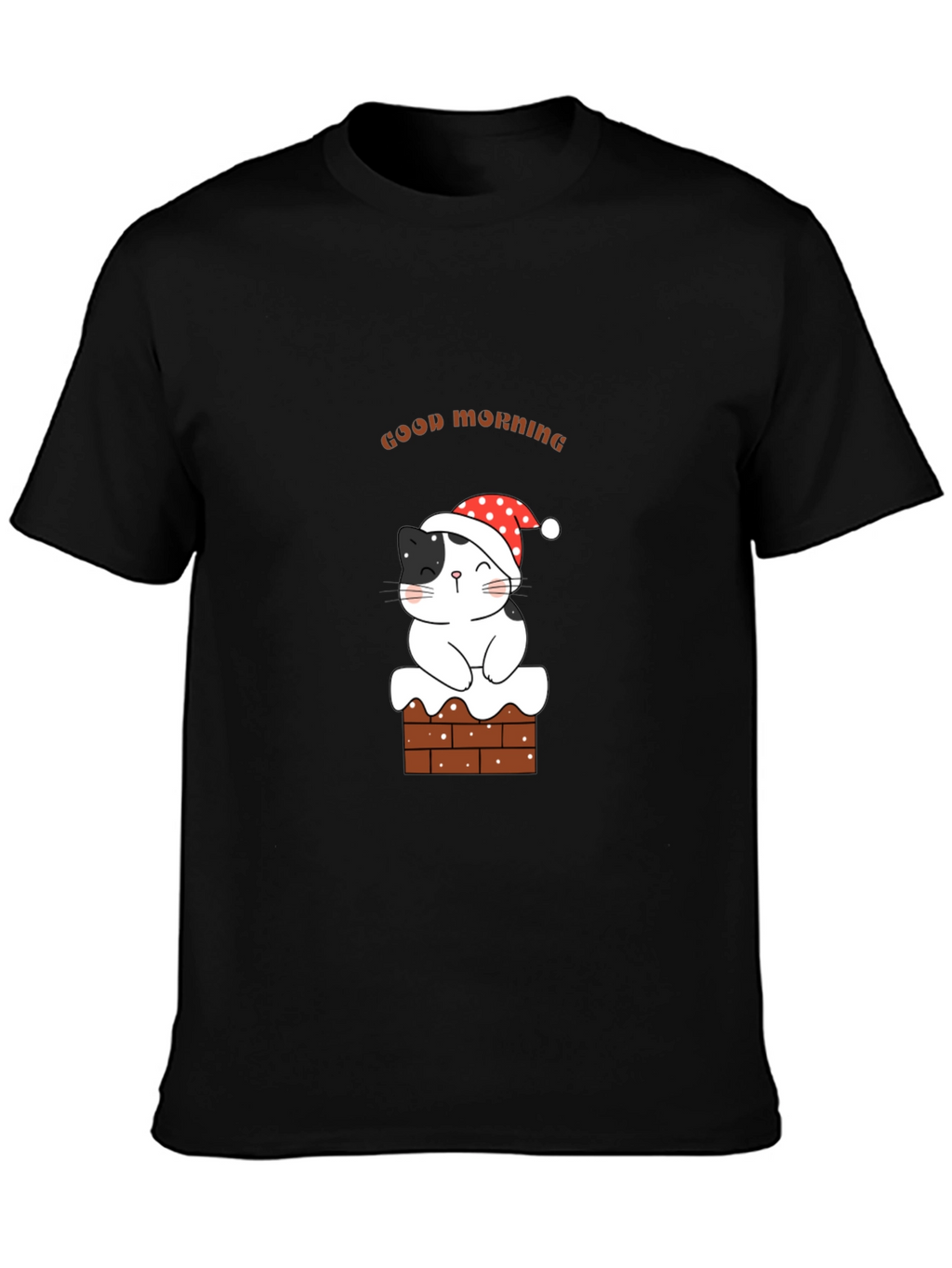 Festive Cat Good Morning Graphic Tee