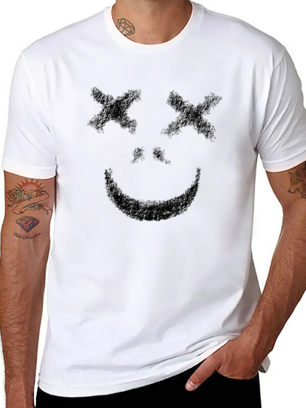 Smiley Face Black T-Shirt