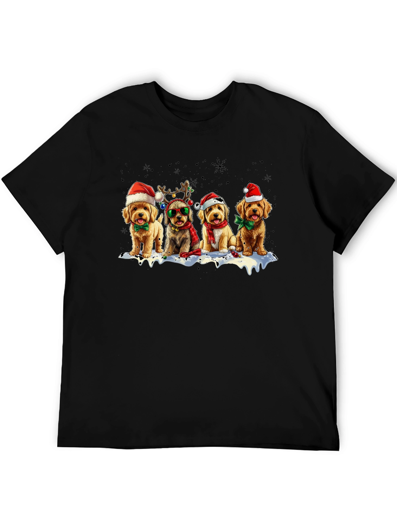 Holiday Dogs T-Shirt: Festive Puppy Squad