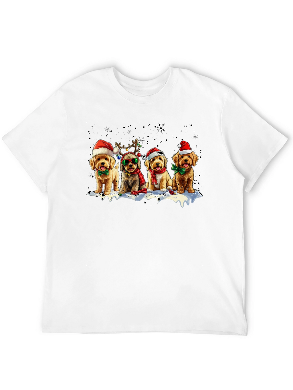 Holiday Dogs T-Shirt: Festive Puppy Squad