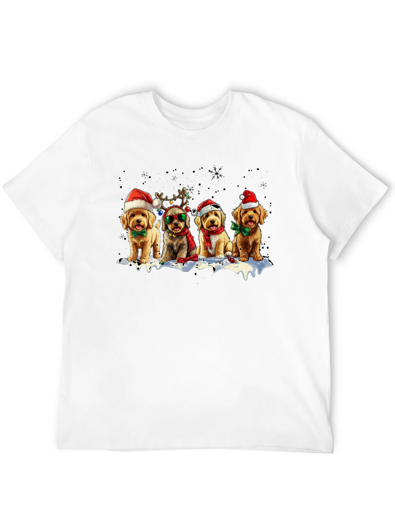 Holiday Dogs T-Shirt: Festive Puppy Squad