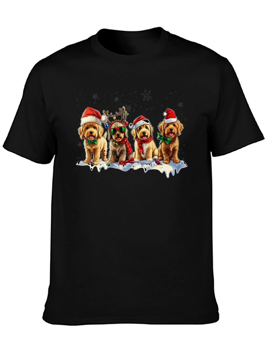Holiday Dogs T-Shirt: Festive Puppy Squad