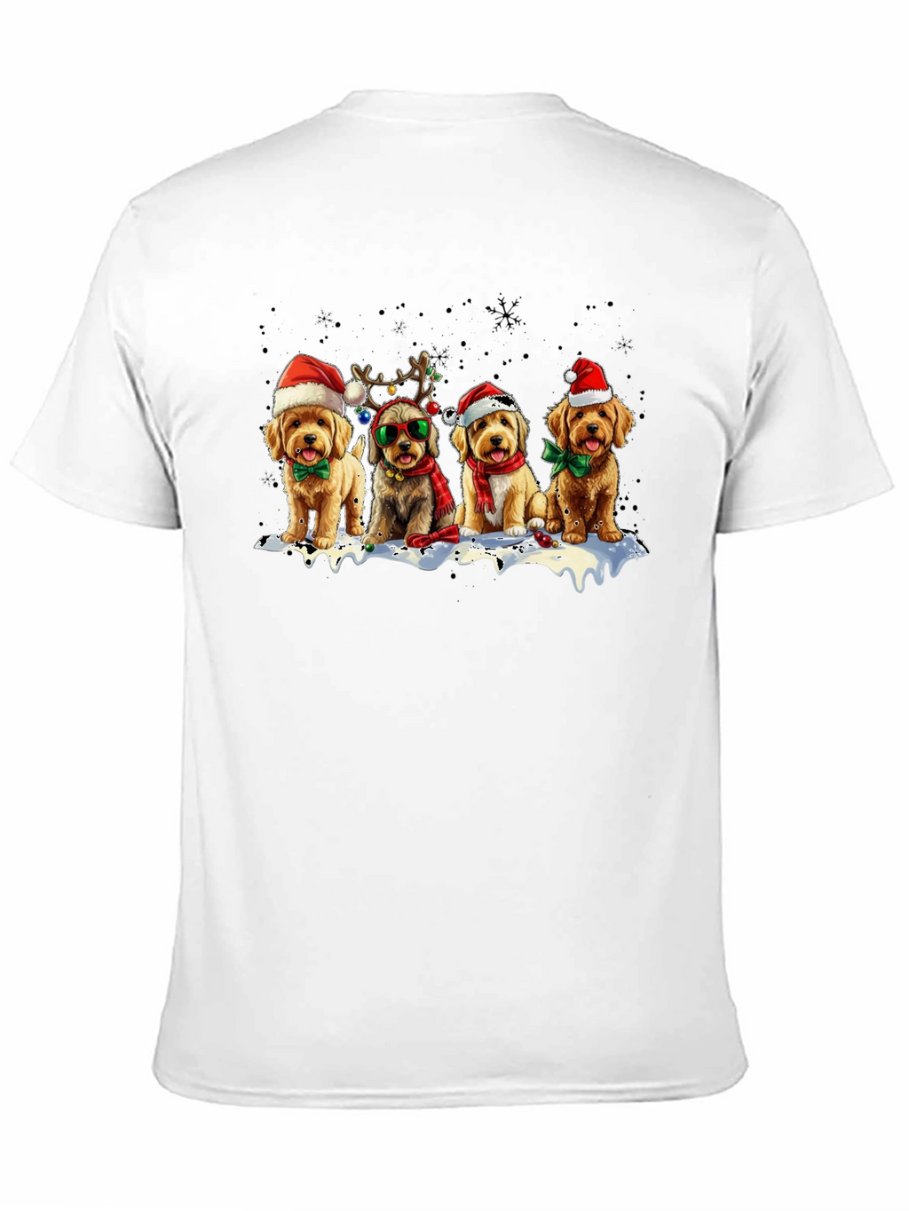 Holiday Dogs T-Shirt: Festive Puppy Squad