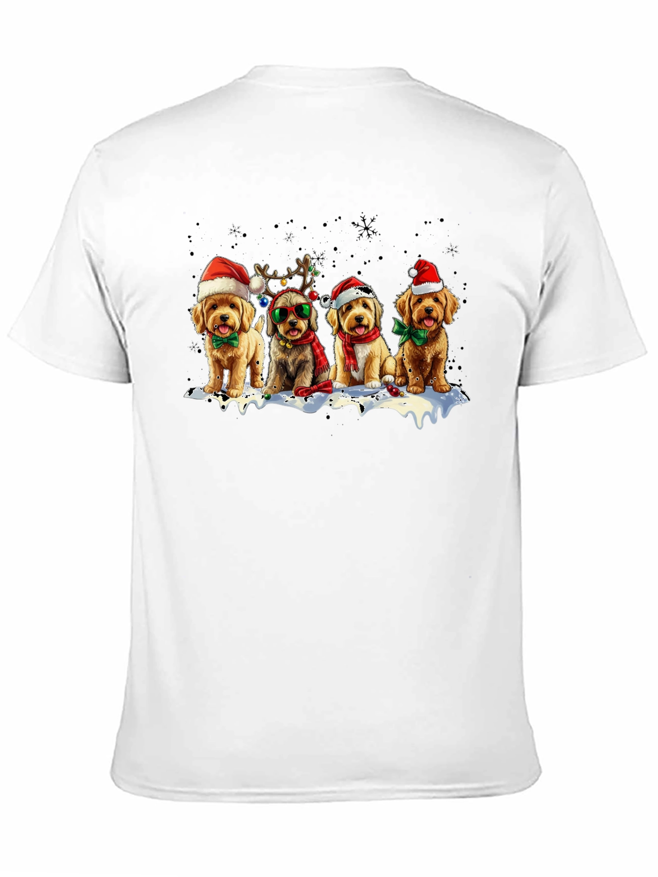 Holiday Dogs T-Shirt: Festive Puppy Squad
