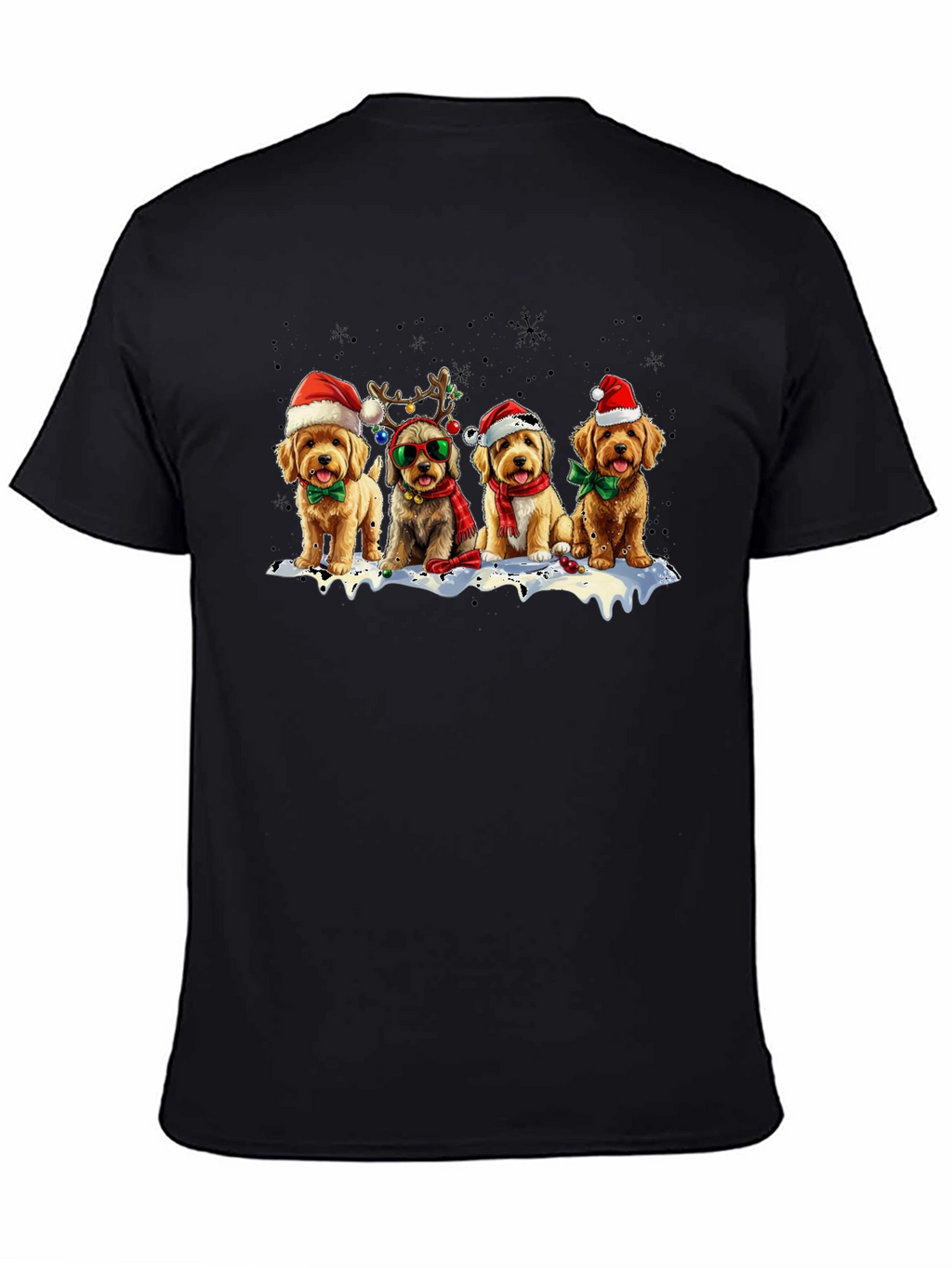 Holiday Dogs T-Shirt: Festive Puppy Squad