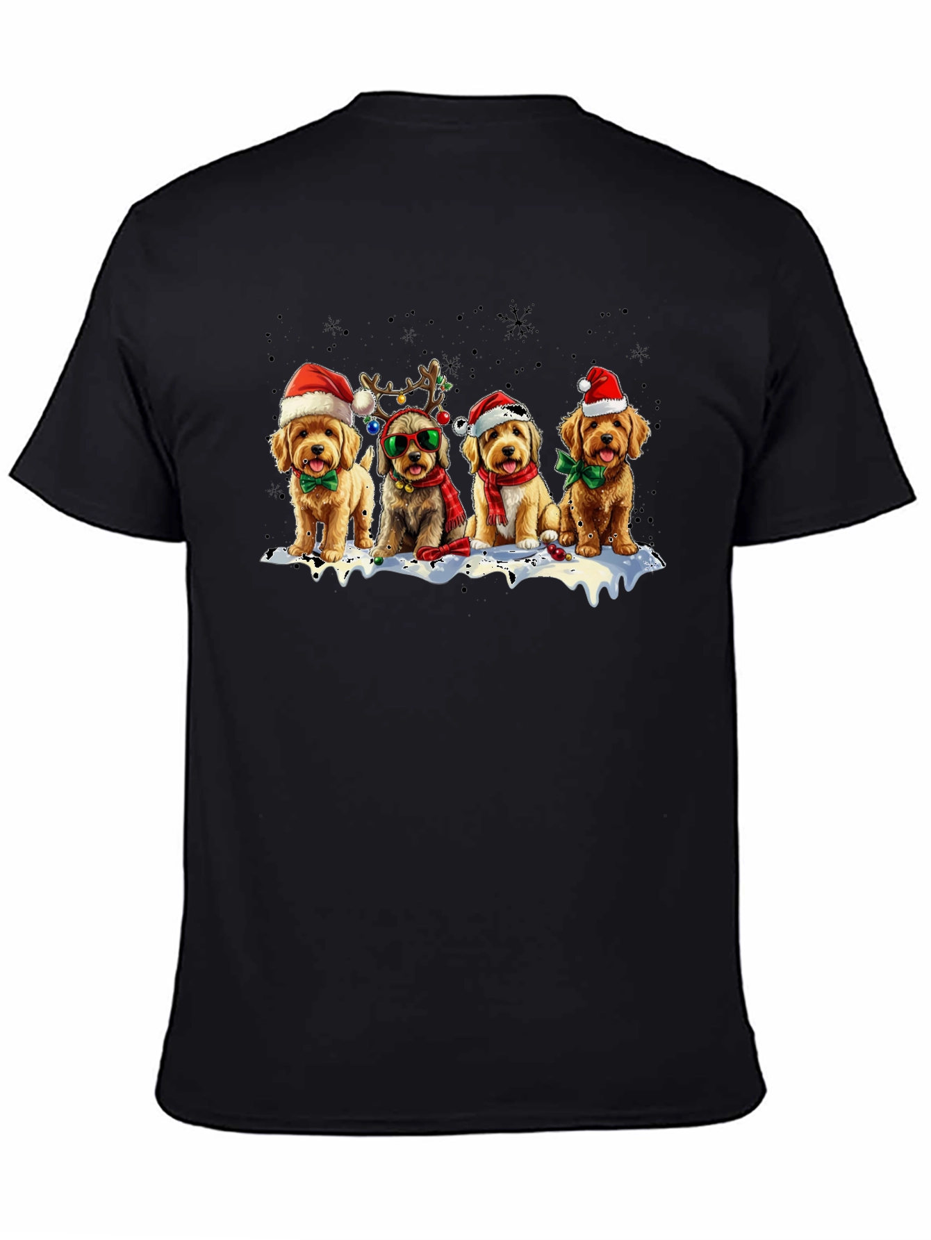 Holiday Dogs T-Shirt: Festive Puppy Squad
