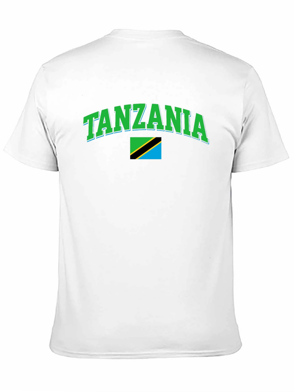 Tanzania Flag Graphic Tee - Black Cotton T-Shirt