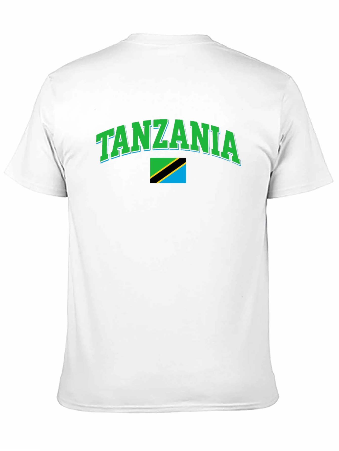 Tanzania Flag Graphic Tee - Black Cotton T-Shirt