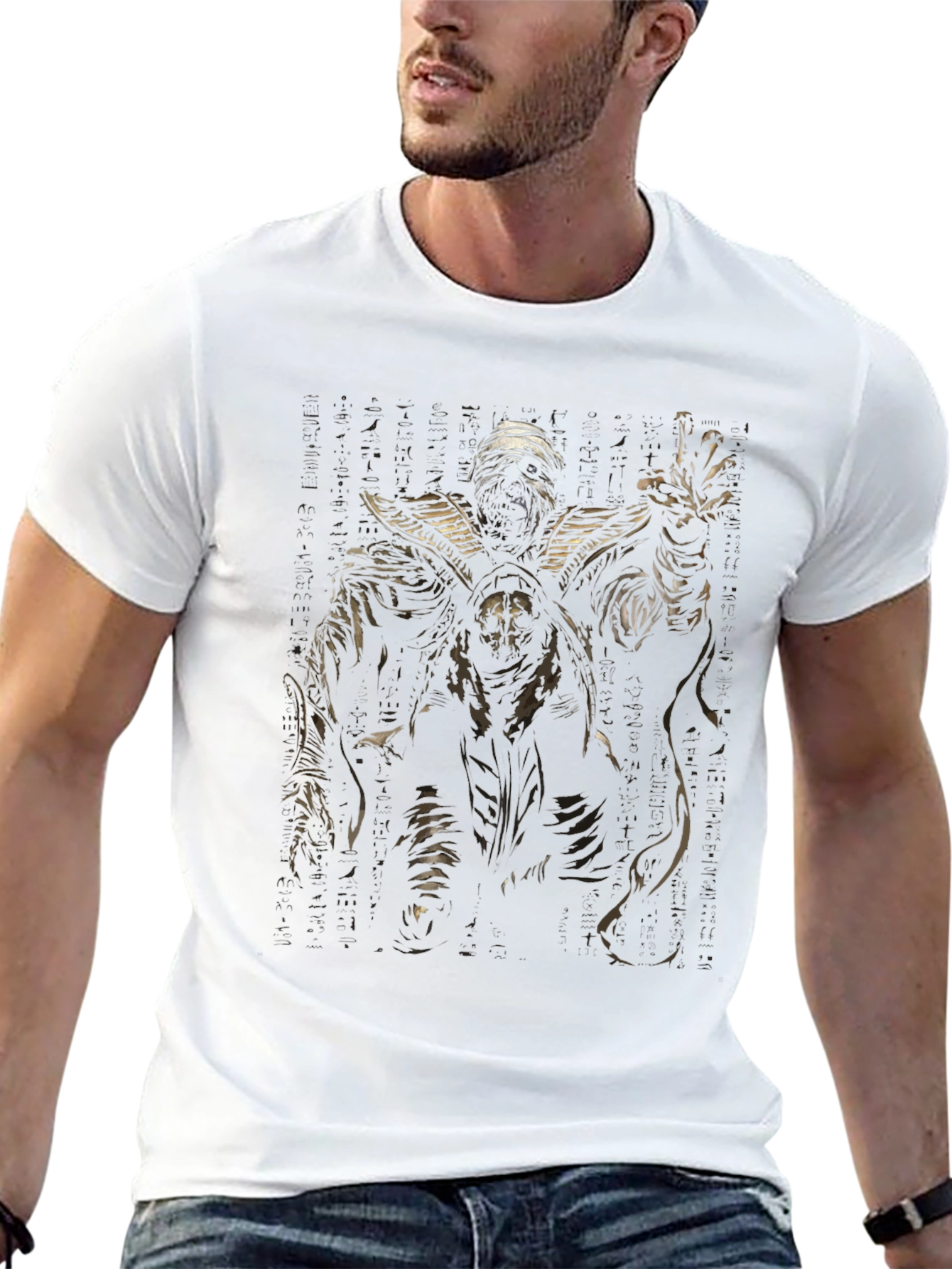 Mummy Graphic Print Black T-Shirt