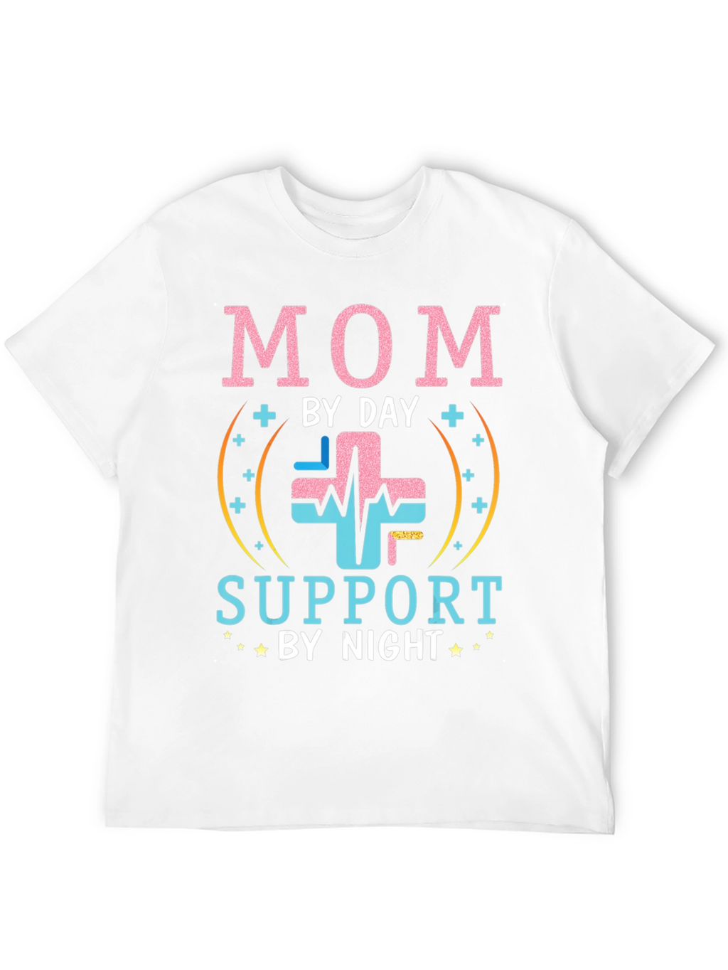 Mom By Day Support By Night Black T-Shirt