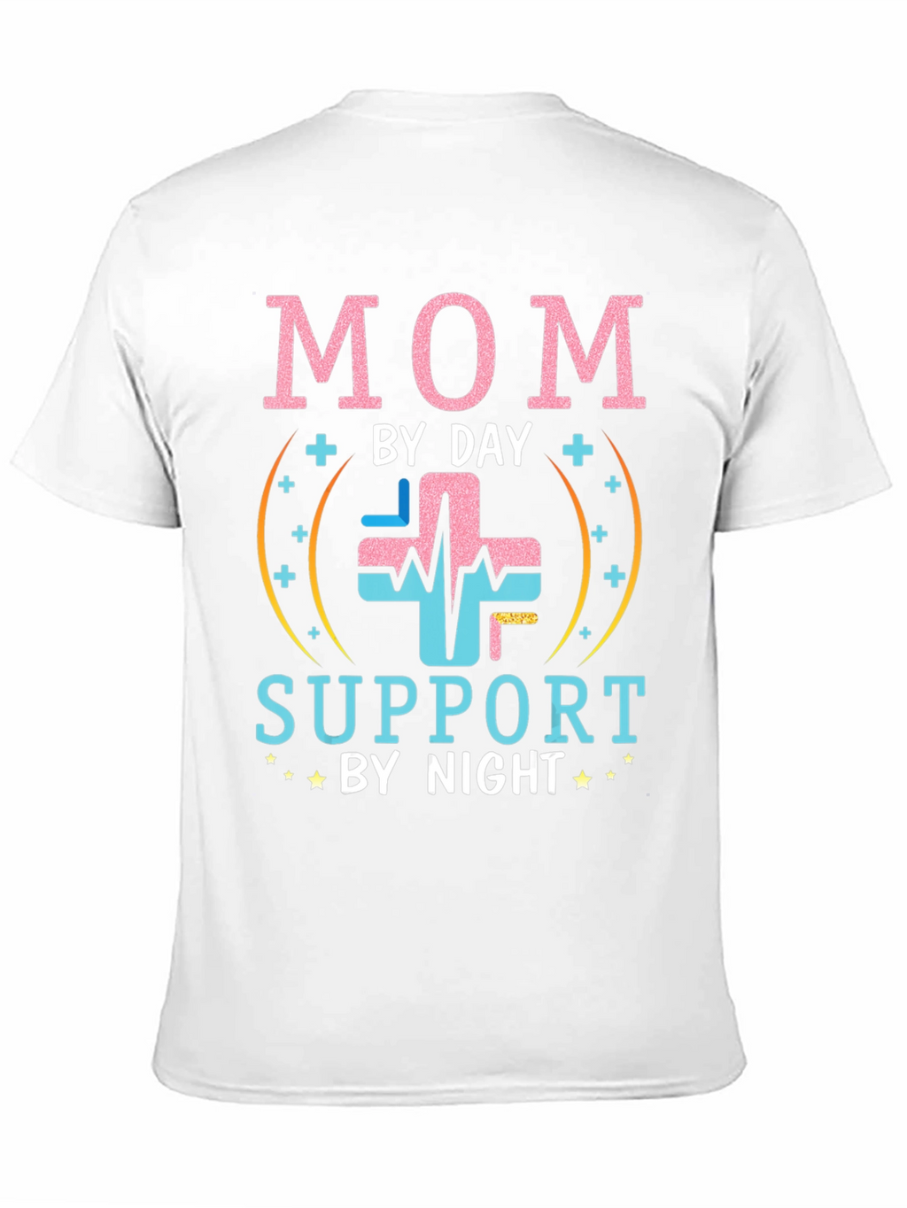 Mom By Day Support By Night Black T-Shirt