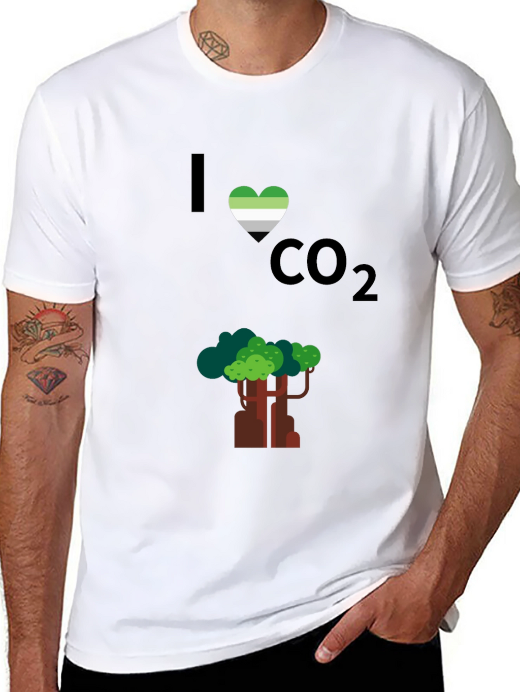 I Heart CO2 T-Shirt - Tree Design