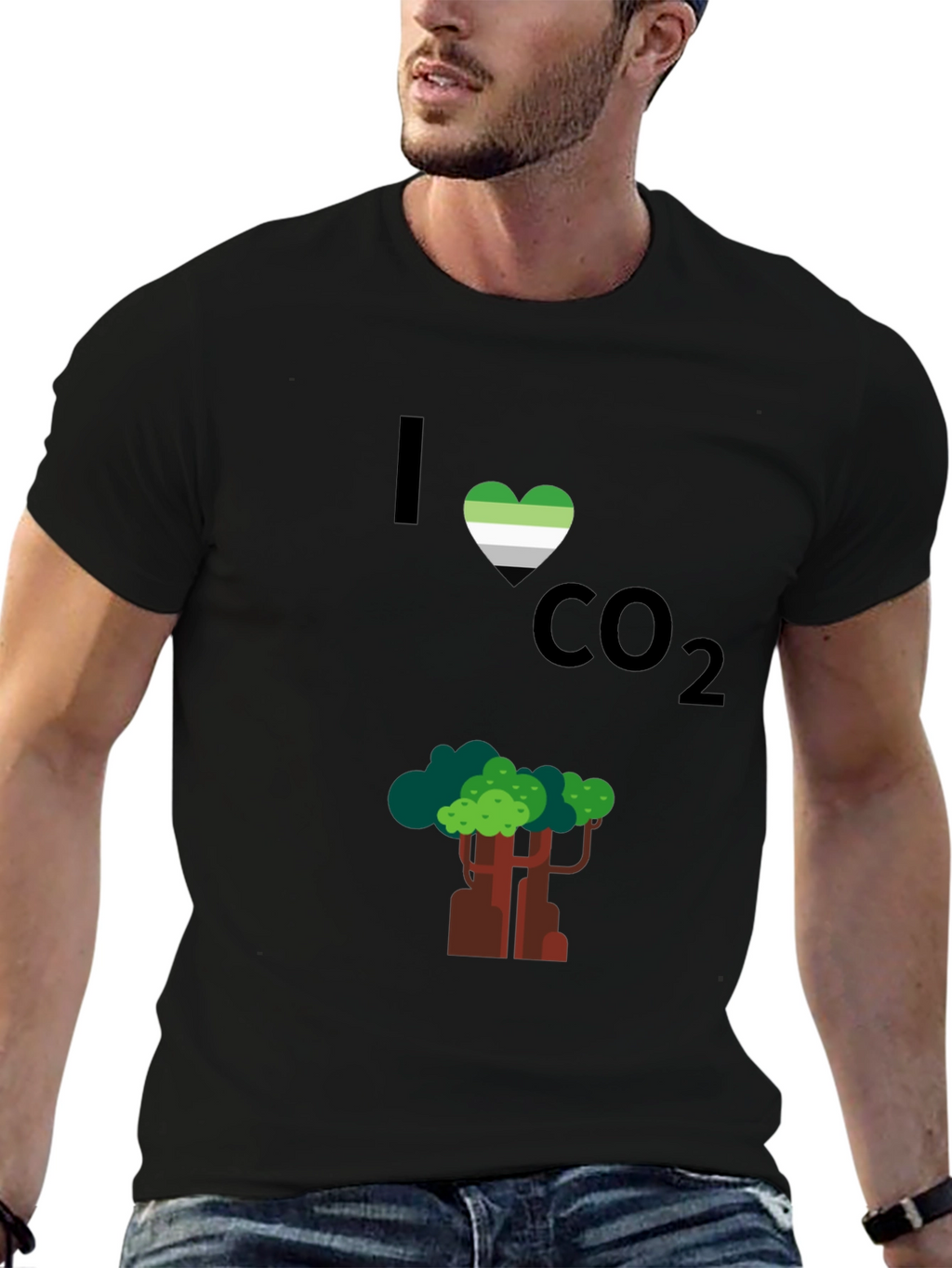 I Heart CO2 T-Shirt - Tree Design