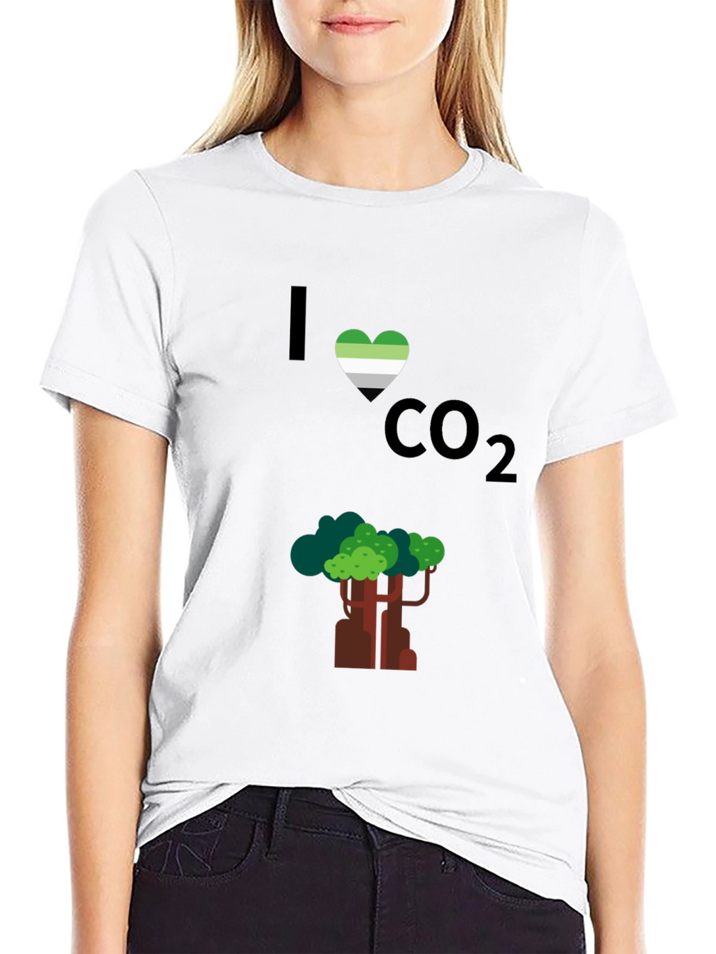 I Heart CO2 T-Shirt - Tree Design