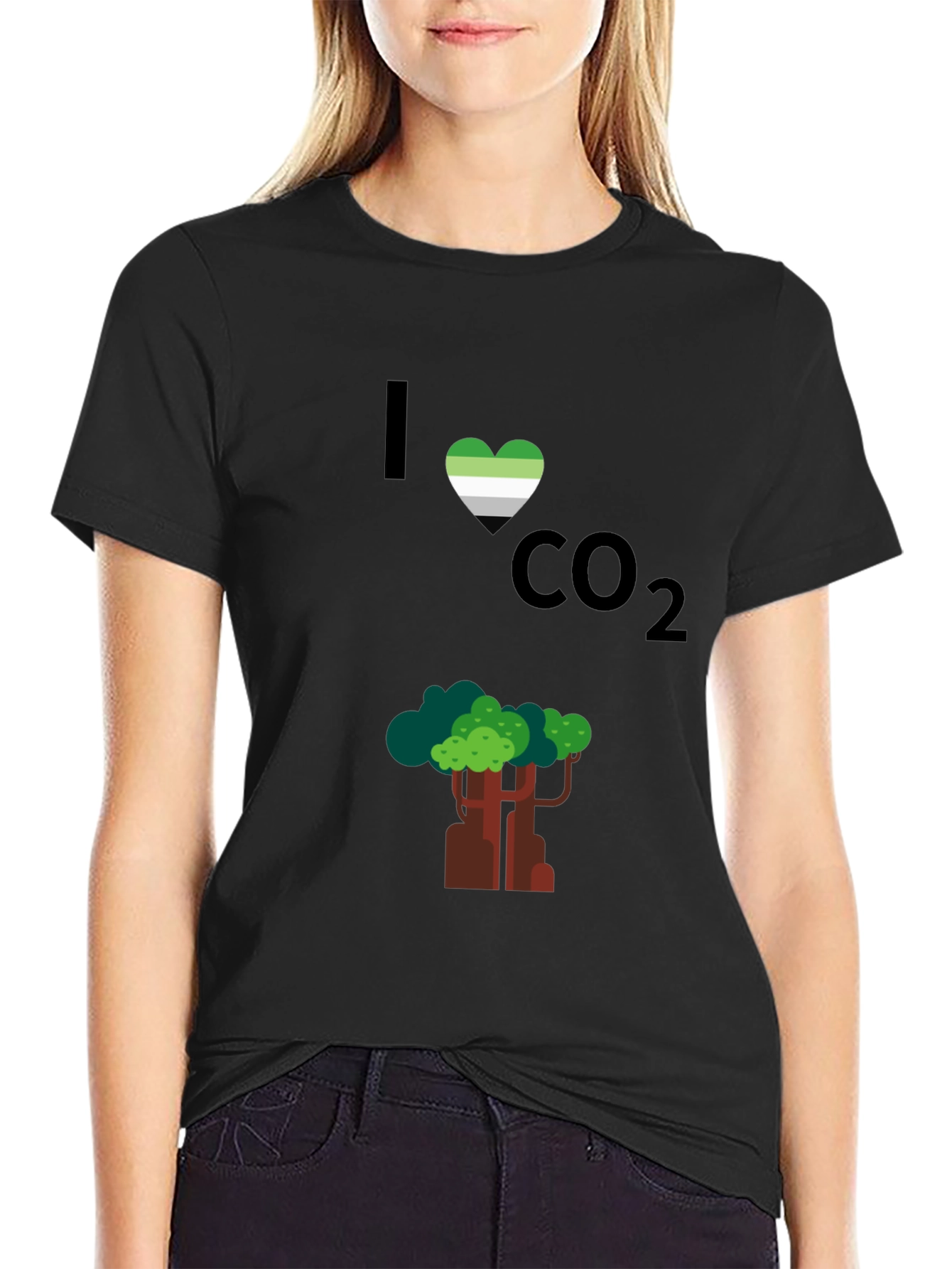 I Heart CO2 T-Shirt - Tree Design