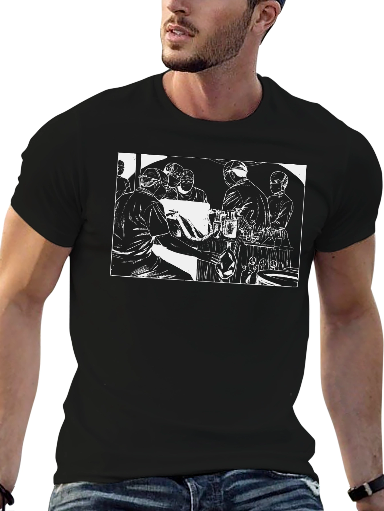 Surgeon Team Graphic Black T-Shirt