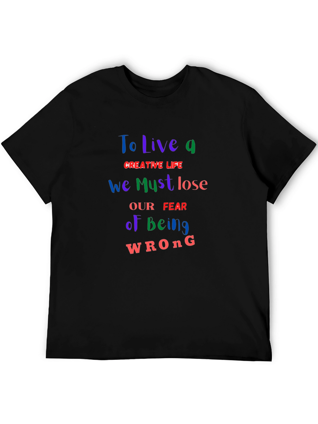 Creative Life Graphic Tee - Soft Black Unisex T-Shirt