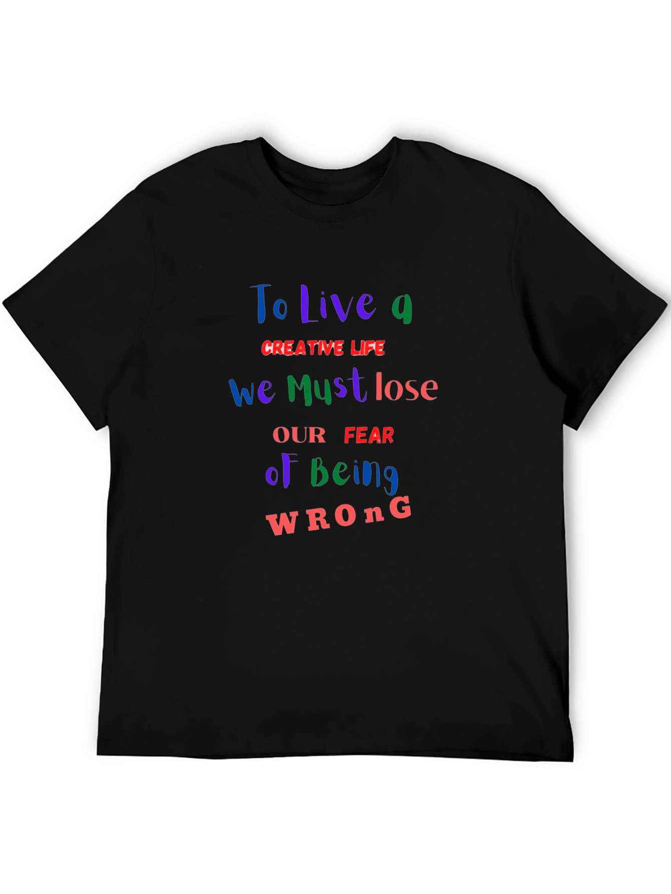 Creative Life Graphic Tee - Soft Black Unisex T-Shirt