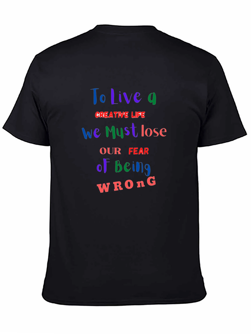 Creative Life Graphic Tee - Soft Black Unisex T-Shirt
