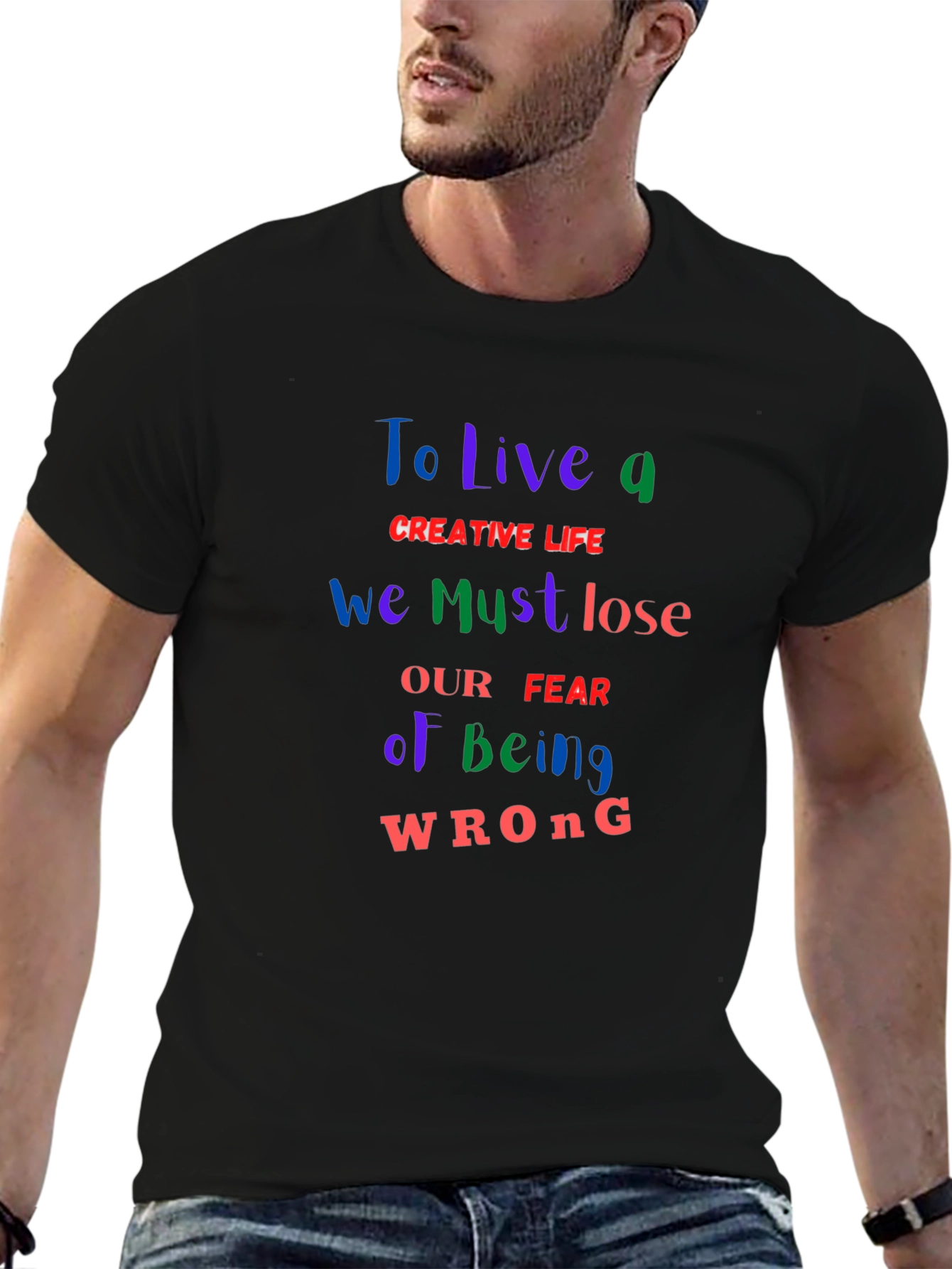 Creative Life Graphic Tee - Soft Black Unisex T-Shirt