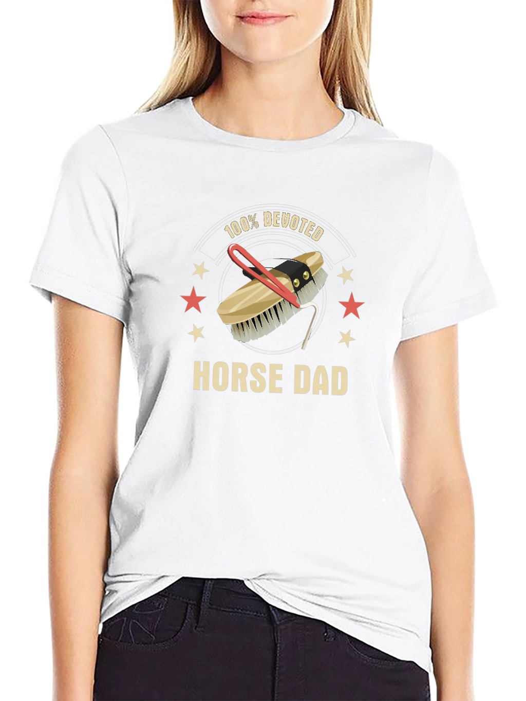 Horse Dad 100% Devoted T-Shirt