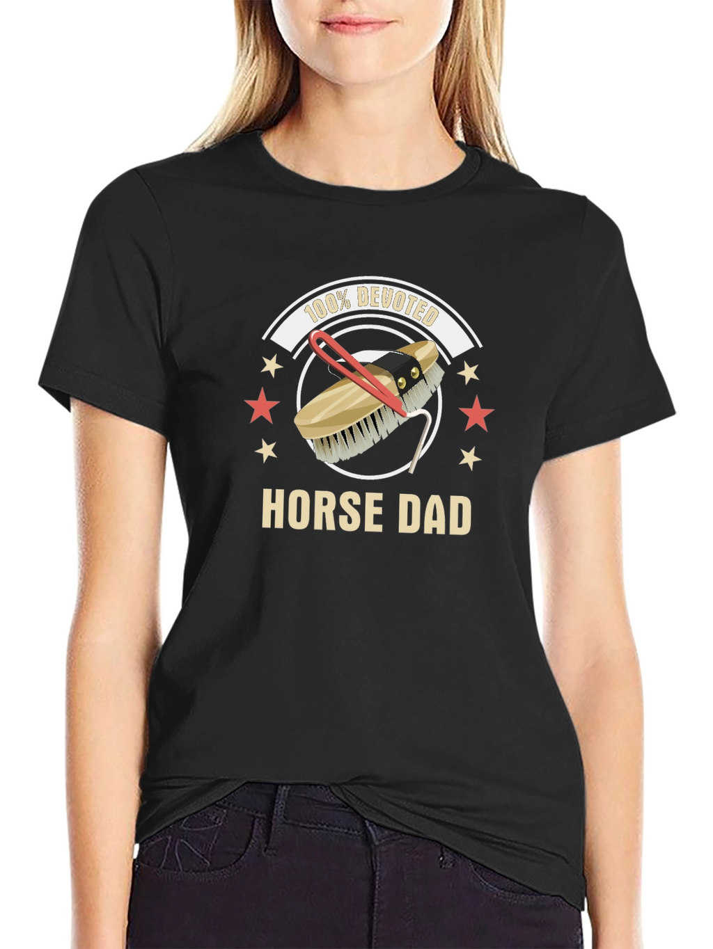 Horse Dad 100% Devoted T-Shirt