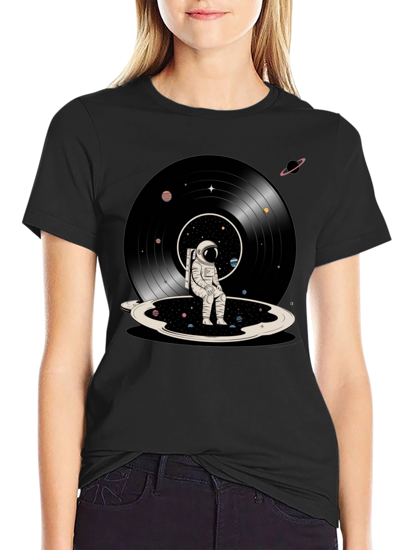 Astronaut Record T-Shirt - Space Dreams