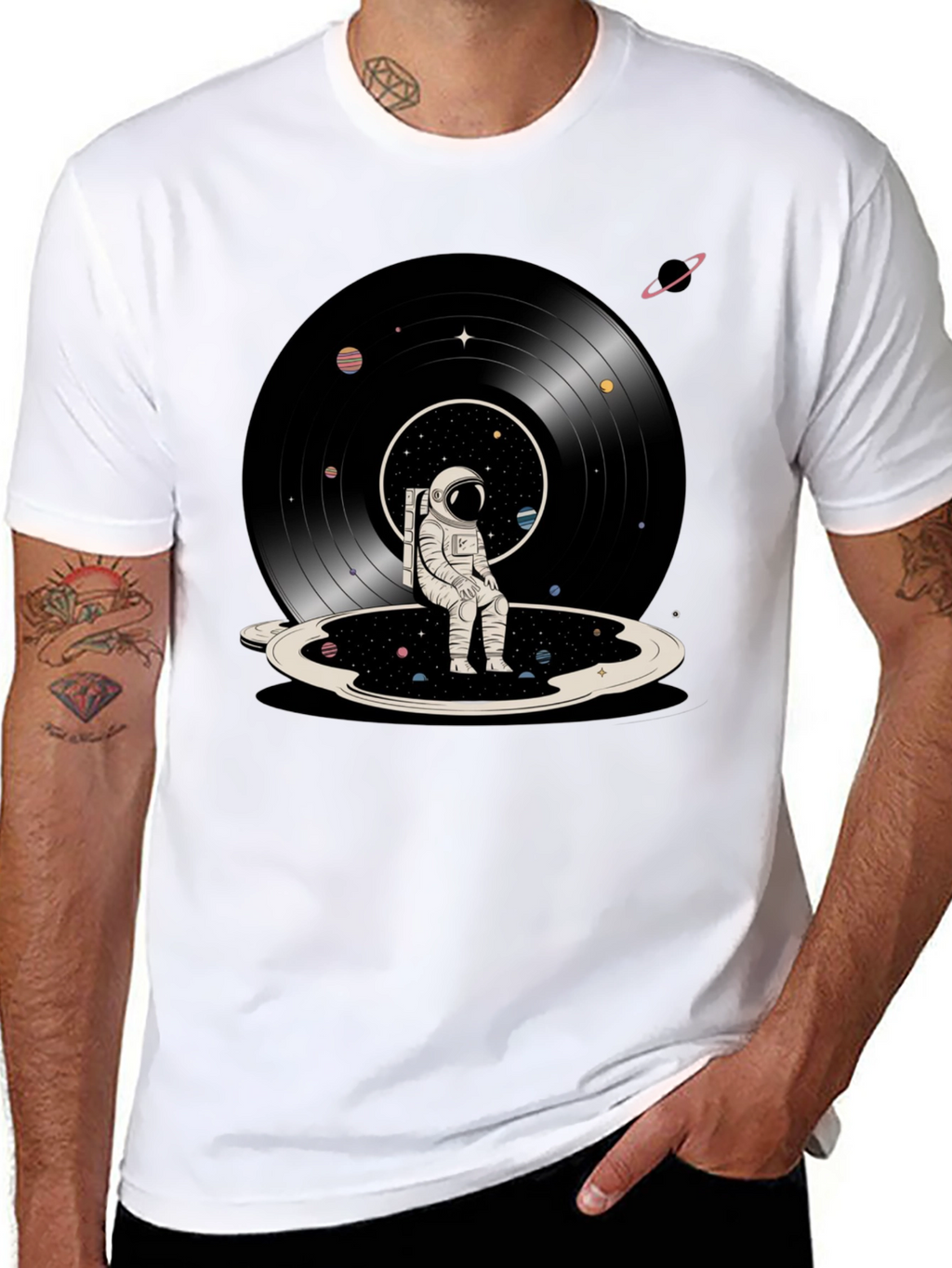 Astronaut Record T-Shirt - Space Dreams