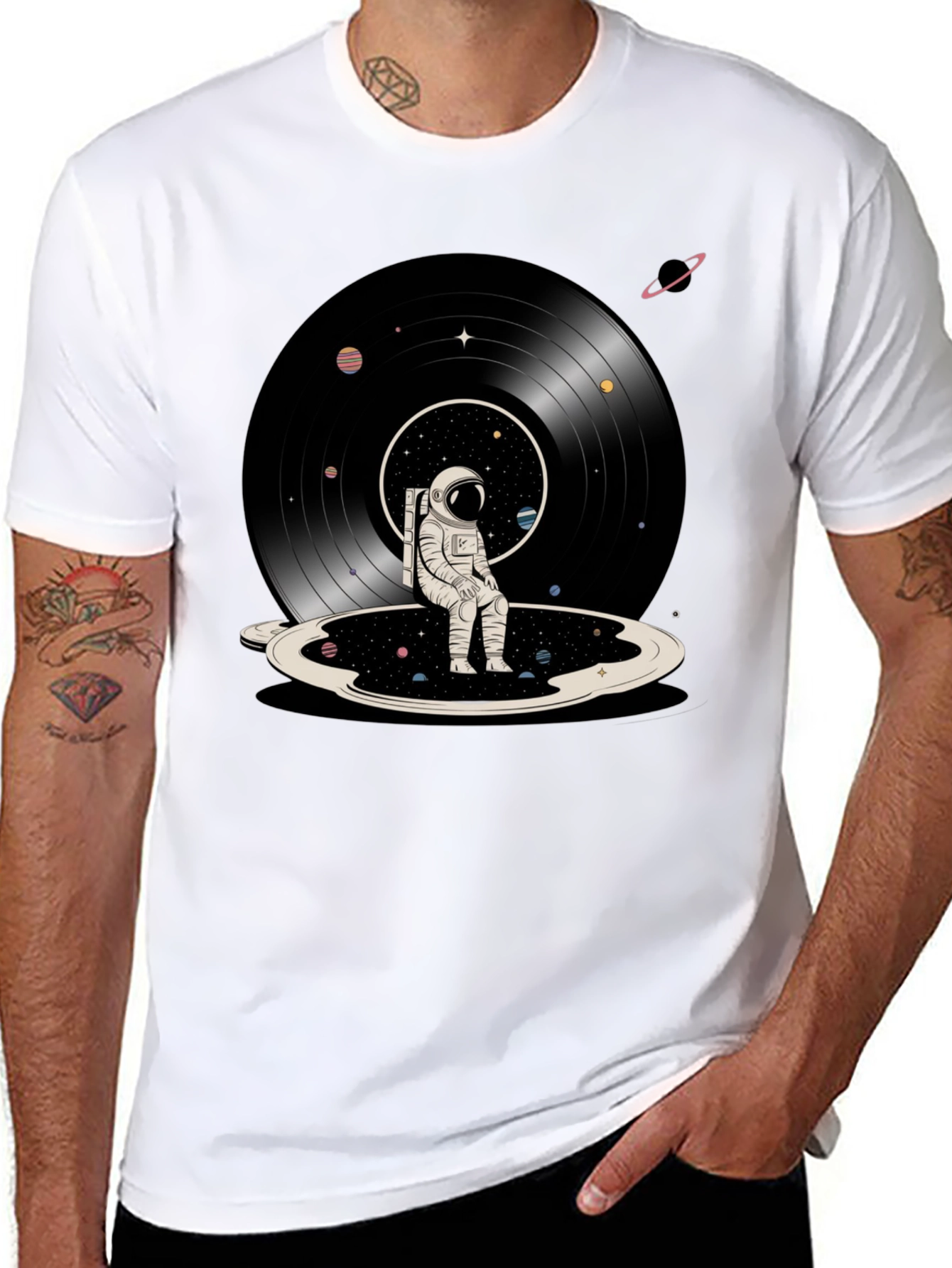 Astronaut Record T-Shirt - Space Dreams
