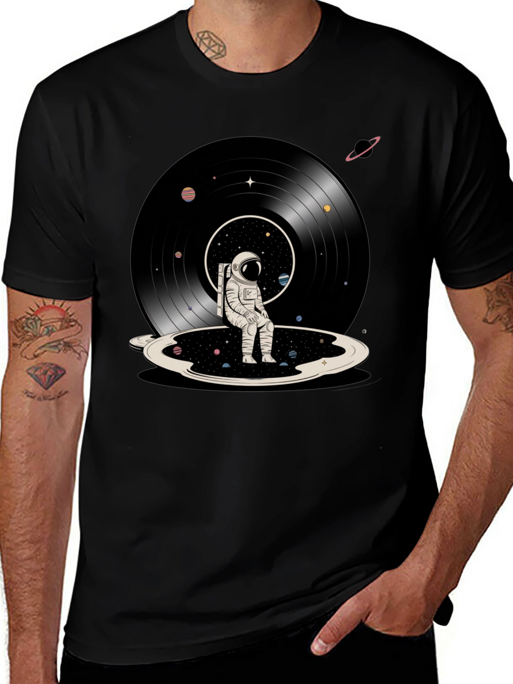 Astronaut Record T-Shirt - Space Dreams