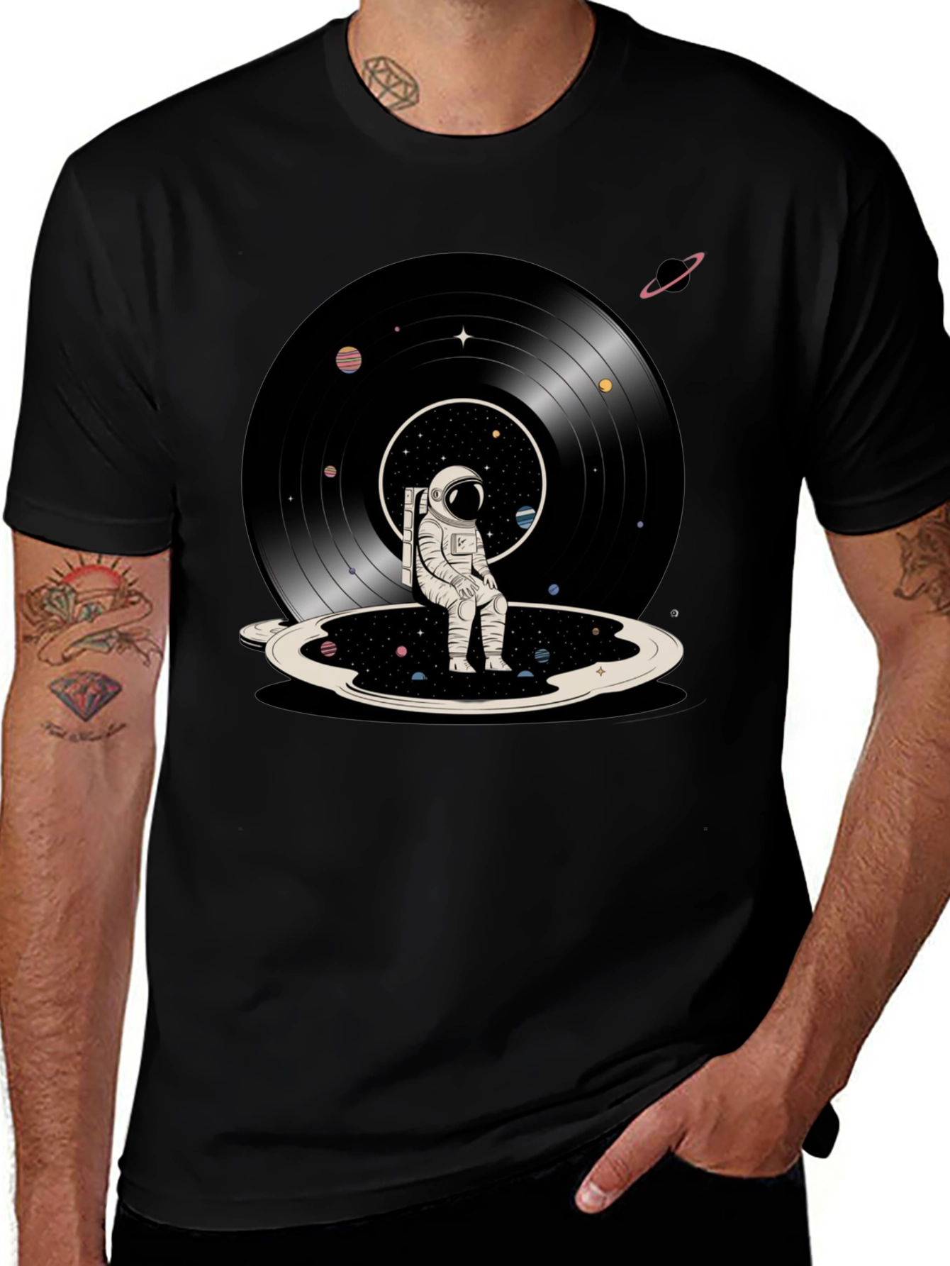 Astronaut Record T-Shirt - Space Dreams