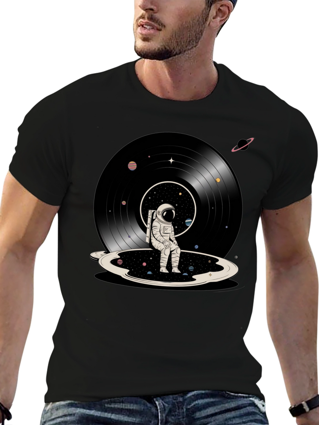 Astronaut Record T-Shirt - Space Dreams