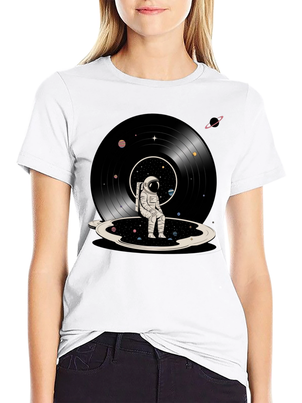 Astronaut Record T-Shirt - Space Dreams