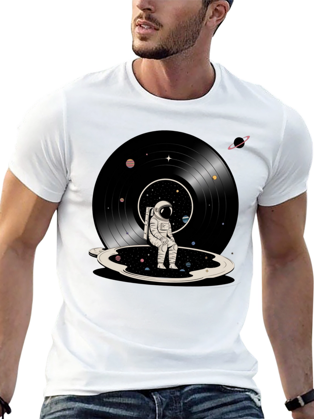 Astronaut Record T-Shirt - Space Dreams